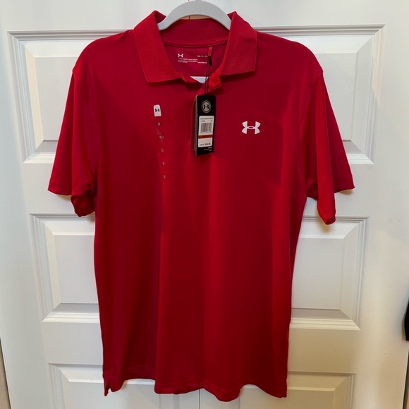 NWT Mens Under Armour Red polo size Small - Picture 3 of 6
